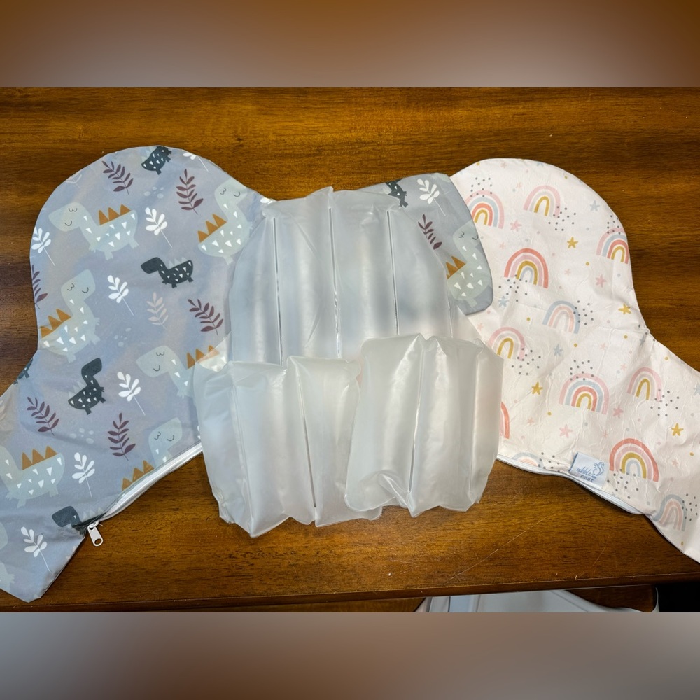 Inflatable high chair support cushion and 2 covers for ikea antilop high chair